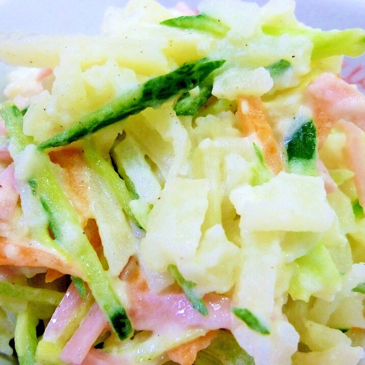 千切りじゃがいもの つぶさない ポテトサラダ レシピ 作り方 By しらつむ 楽天レシピ